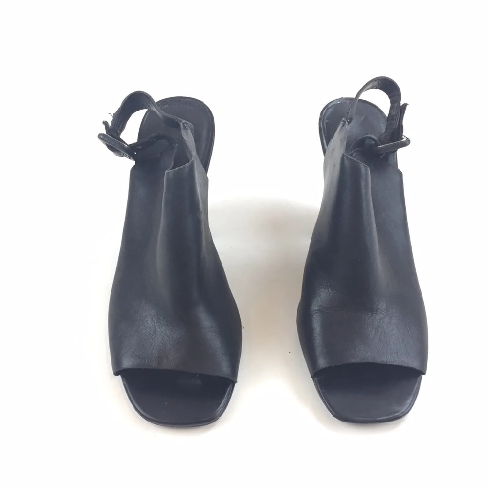 Franco Sarto Nubuck Leather Open Toe Slingbacks - Picture 3 of 10